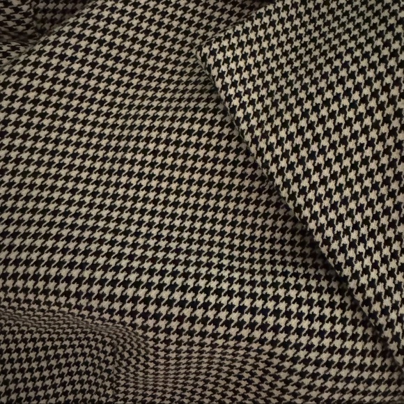 River Island Black & White Checkered Long Blazer | US Size 10 Cinched Waist - Picture 7 of 10